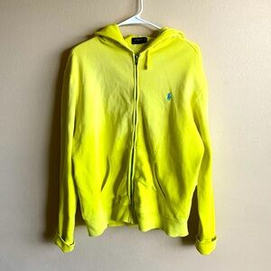 Polo Ralph Lauren - yellow zip jacket with hoodie size M for women